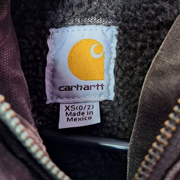 Carhartt Women's Sherpa Lined Workwear Berkeley Jacket Brown size XS 0-2 - Picture 6 of 7
